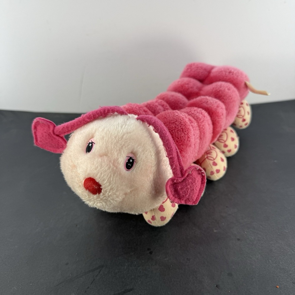 1980s vintage Commonwealth "Lots a Legs Lots a Hearts" plush caterpillar